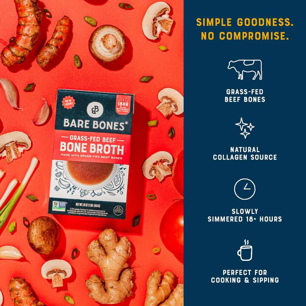 Grass-Fed Beef Bone Broth 16oz 8 Pack M34350