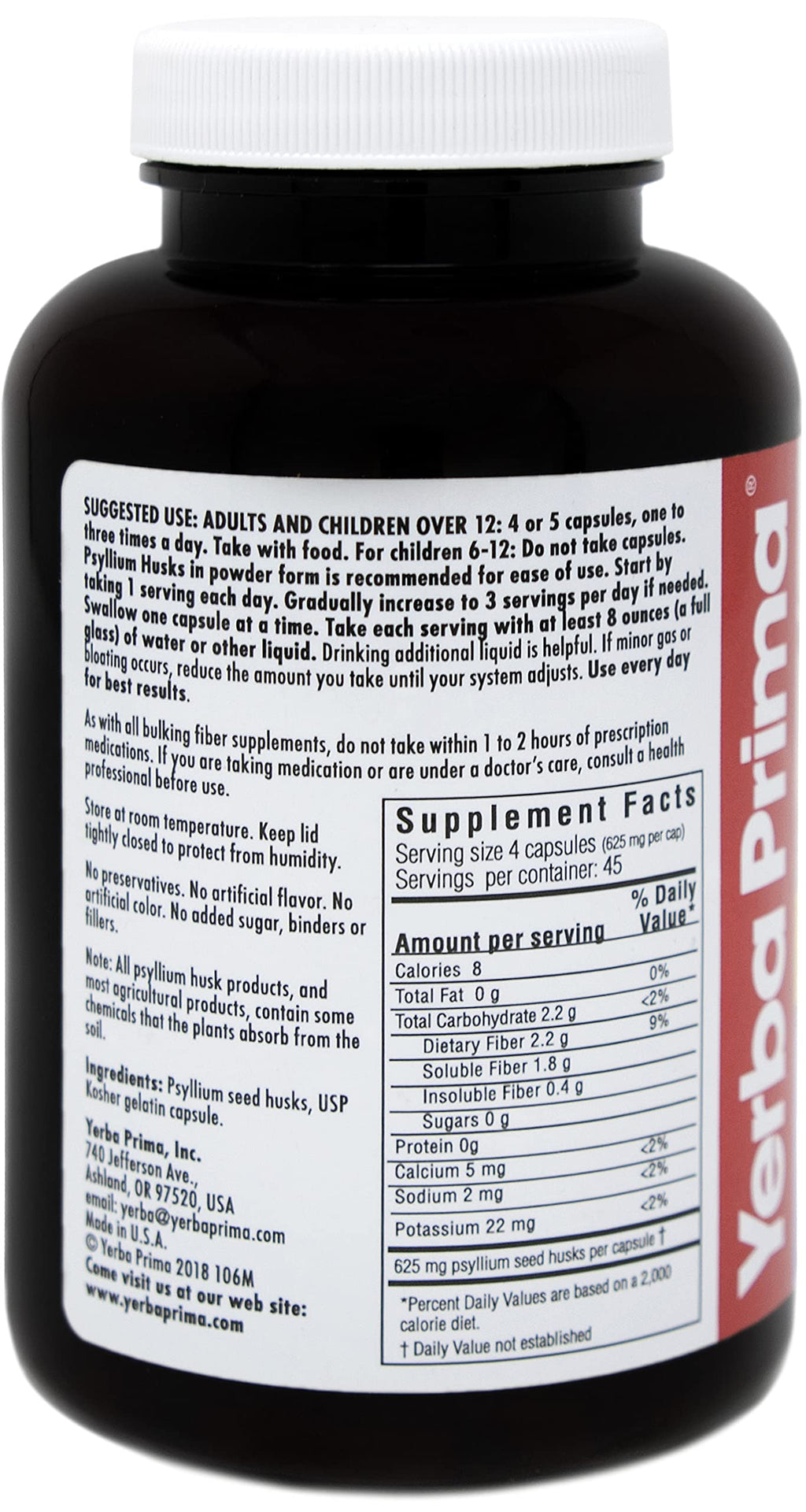 Psyllium Husks Caps 180 Capsules Pack of 2 Y869