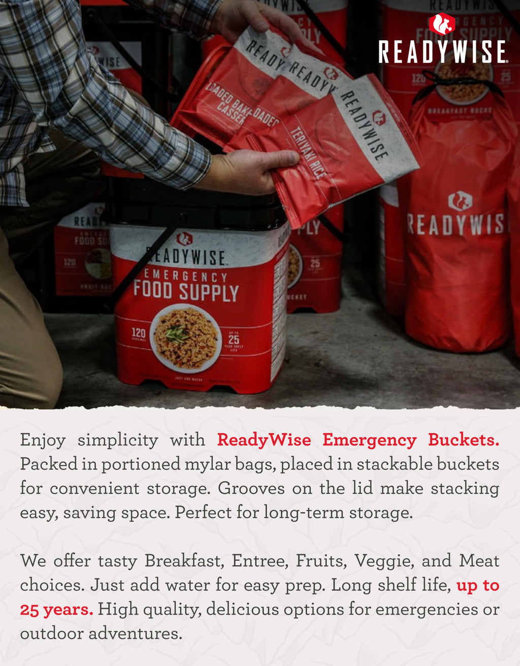 Emergency Food Supply Survival Bucket 132 Servings V30163