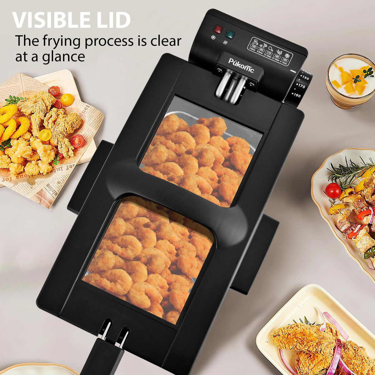 3L 1500W Deep Fryer with Adjustable Temperature C7605