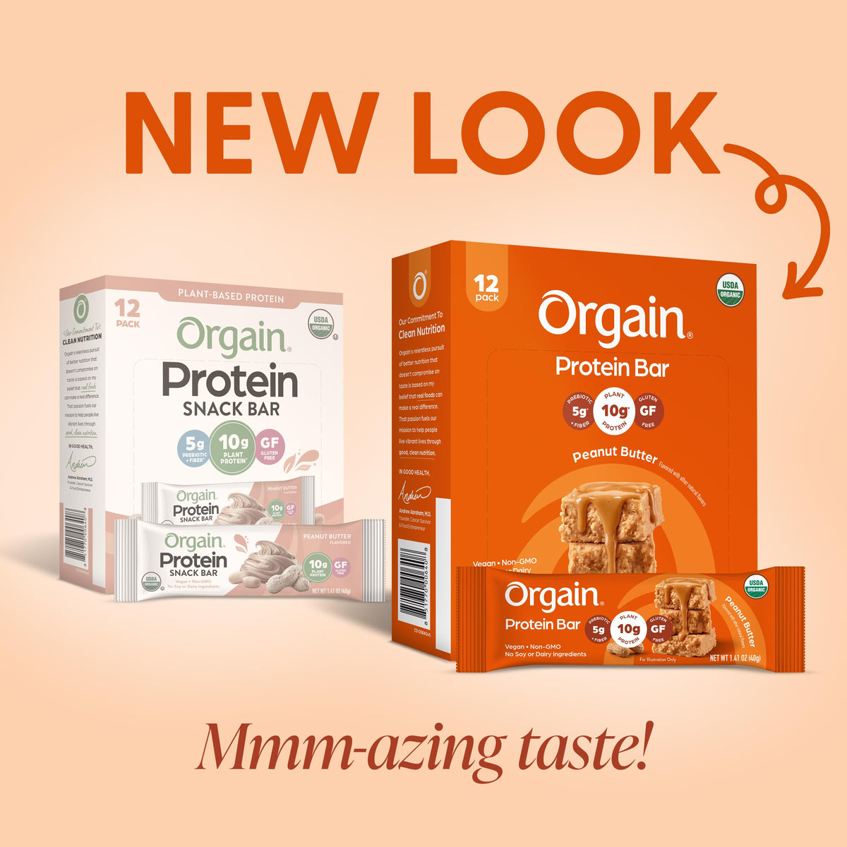 Organic Vegan 10g Protein Bars Peanut Butter 12 Pk D5129