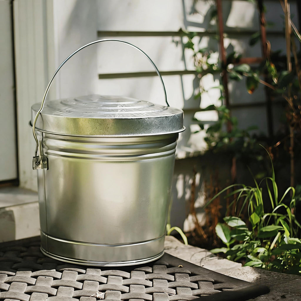 6 Gallon Galvanized Steel Storage Can with Locking Lid A866779