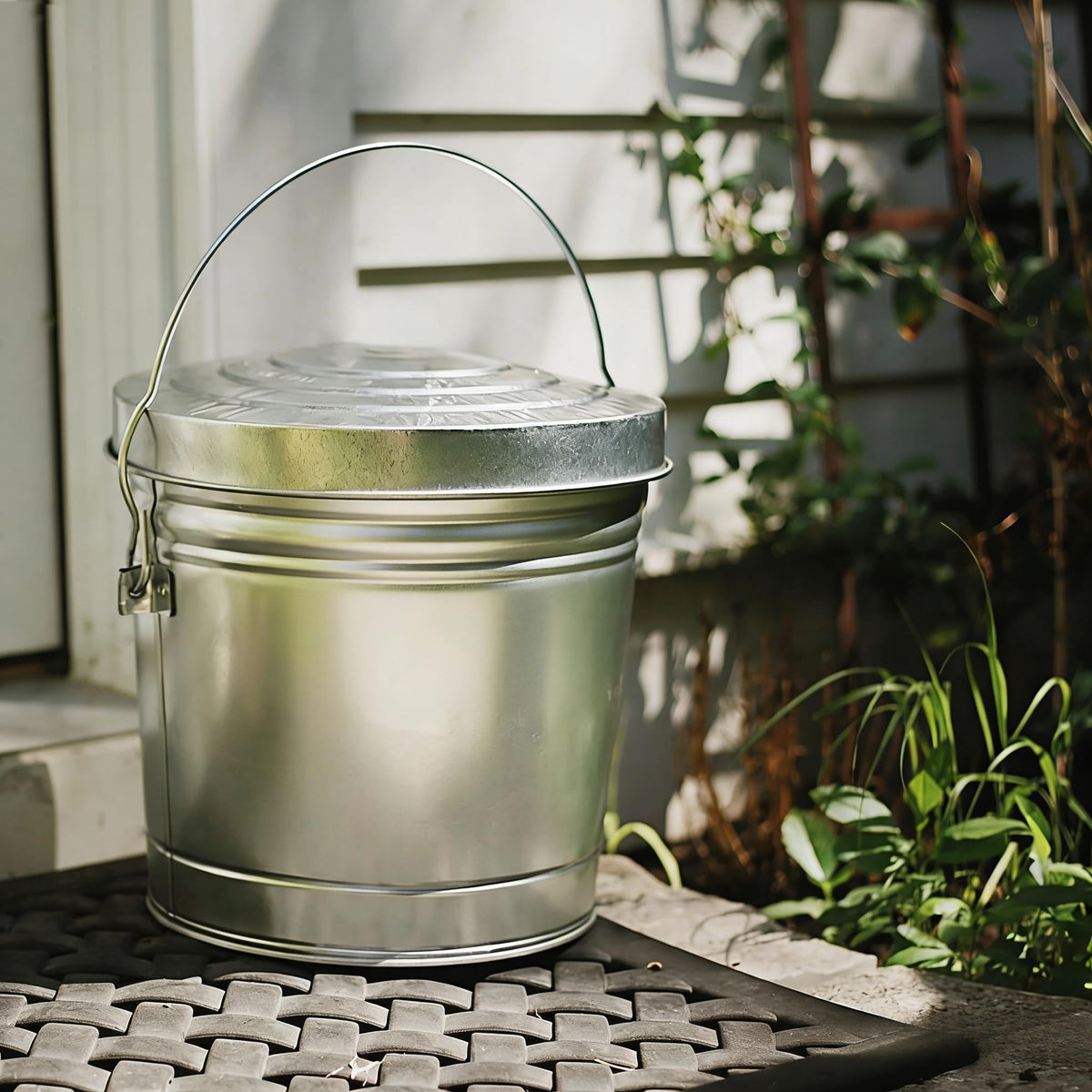 6 Gallon Galvanized Steel Storage Can with Locking Lid A866779