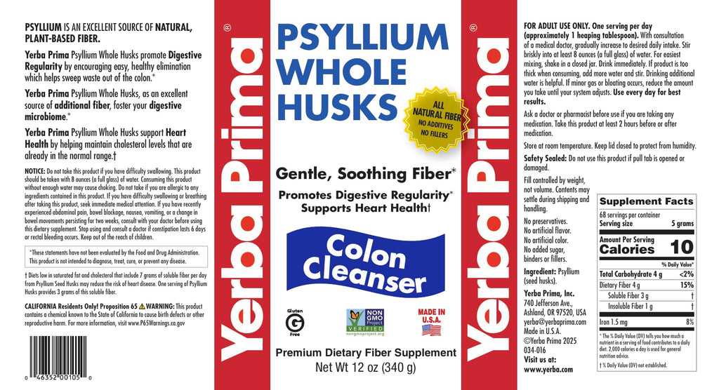 12 Ounce Psyllium Husk Fiber Supplement I493484
