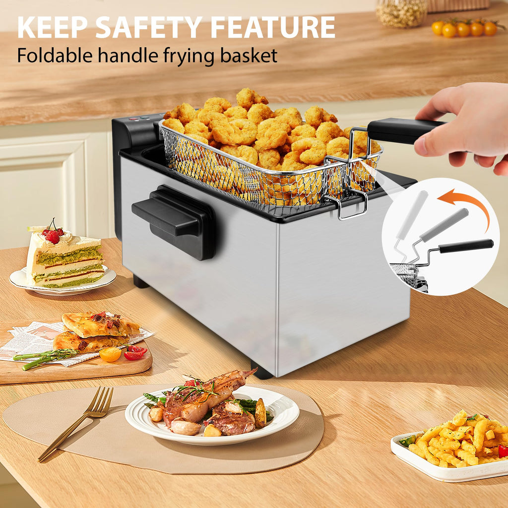 3L 1500W Deep Fryer with Adjustable Temperature C7605