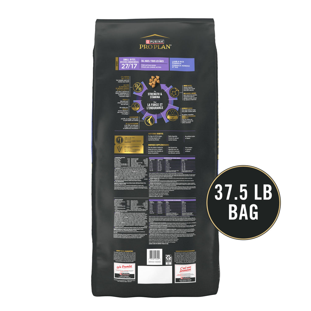 High Protein Small Bites Lamb & Rice Dog Food 37.5 Pound Y2850