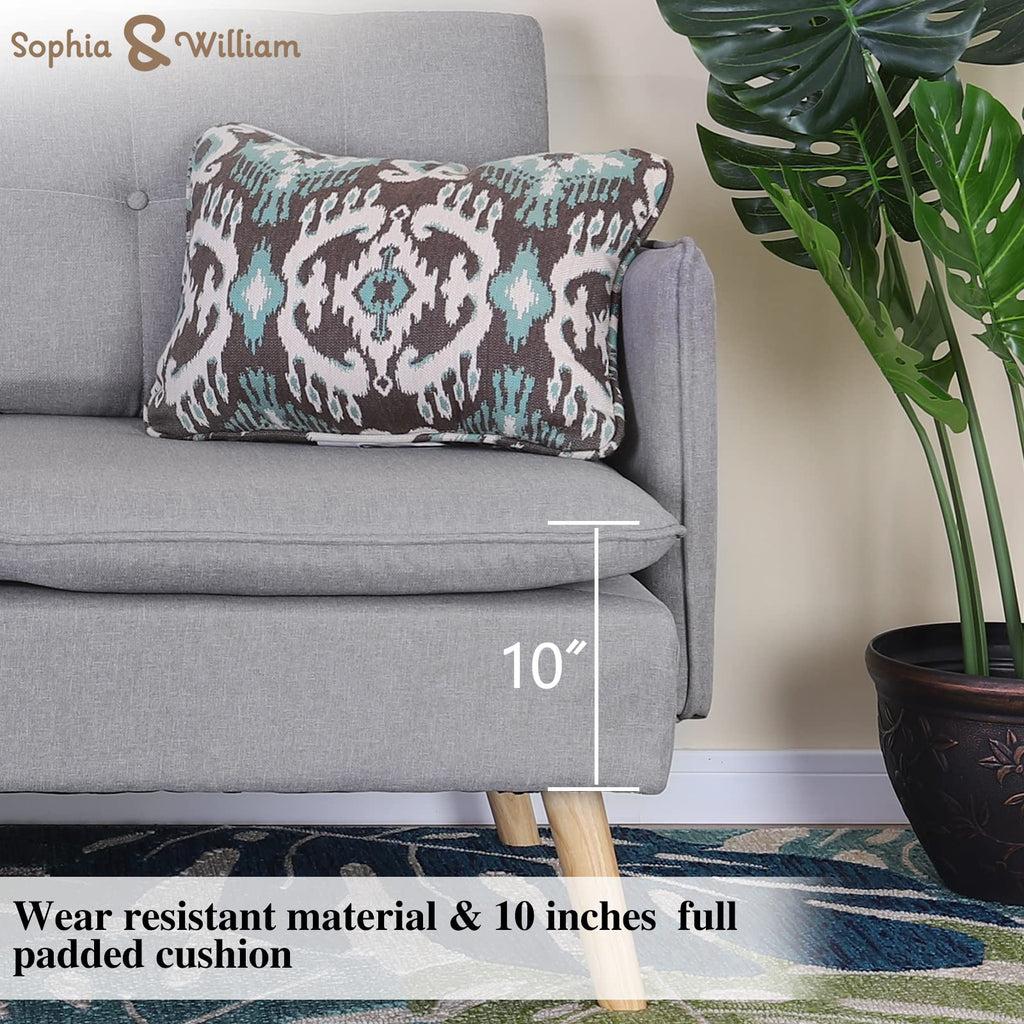 52" Light Gray Loveseat Sofa Y766