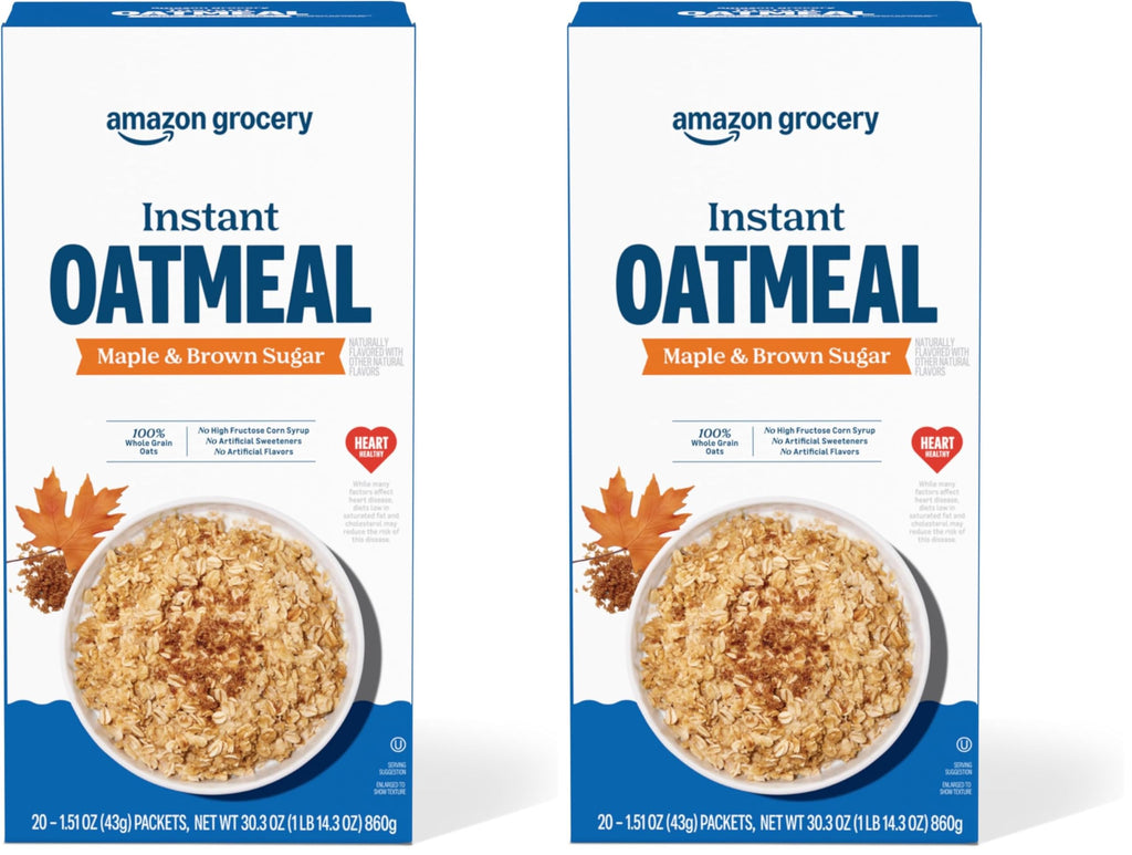 Maple & Brown Sugar Instant Oatmeal, 1.51 Oz, Pack of 40 T840