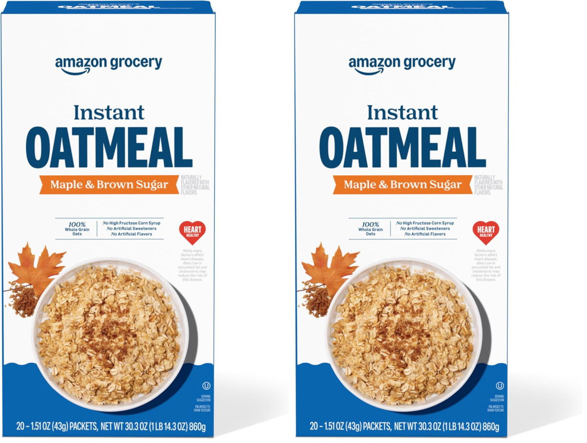 Maple & Brown Sugar Instant Oatmeal, 1.51 Oz, Pack of 40 T840