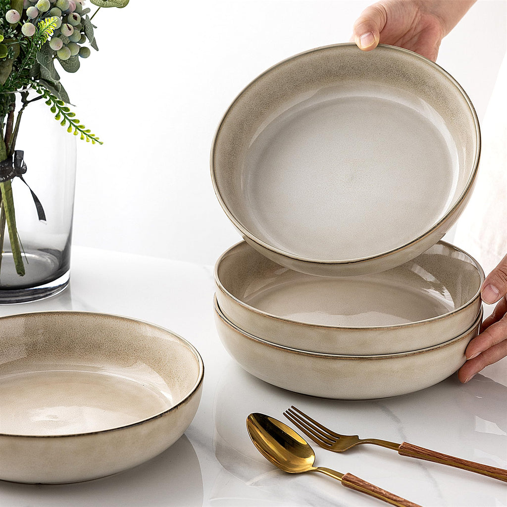 8.75'' 38oz Ceramic Pasta Bowls Set of 4 I245