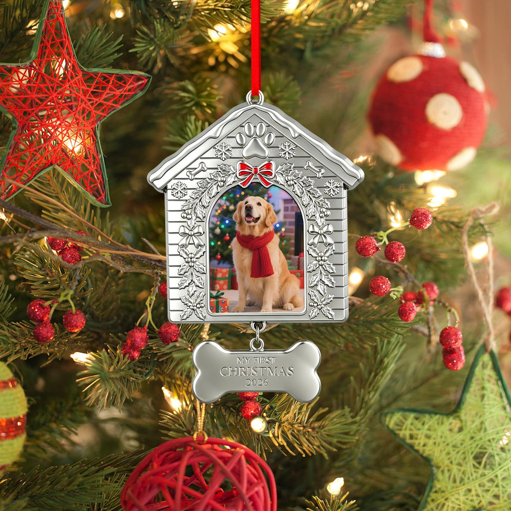 Dog First Christmas Ornament 2026 Metal Photo Frame J542948