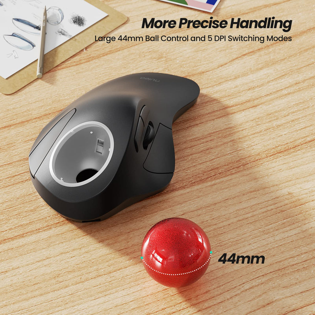 Wireless Ergonomic RGB Trackball Mouse F942552