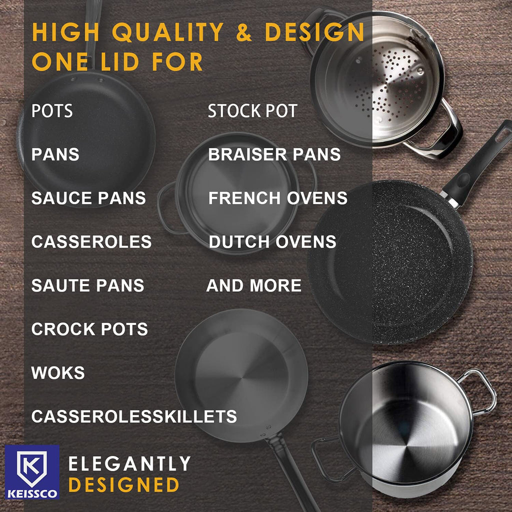 Stainless Steel Universal Lid for Pots, Pans and Skillets G2633