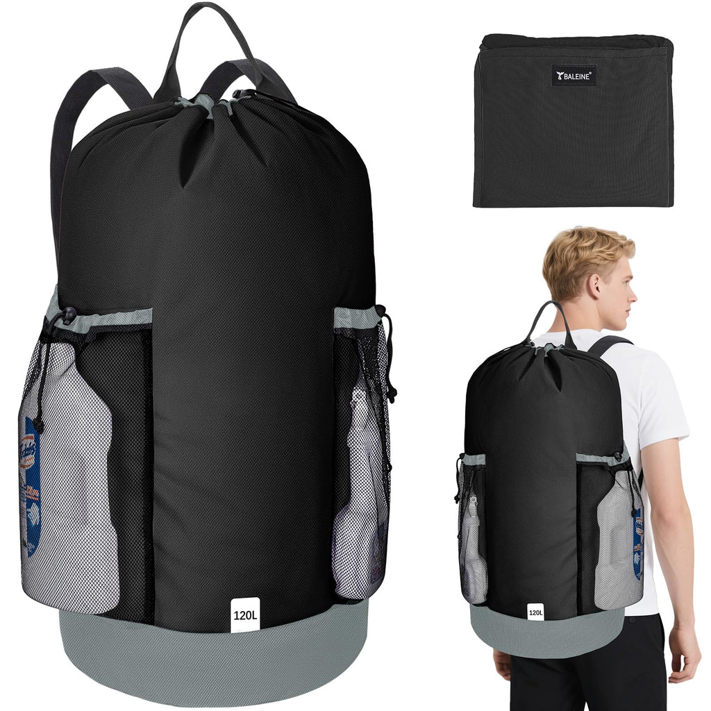 120L Oxford Laundry Bag Backpack with Shoulder Straps C274131