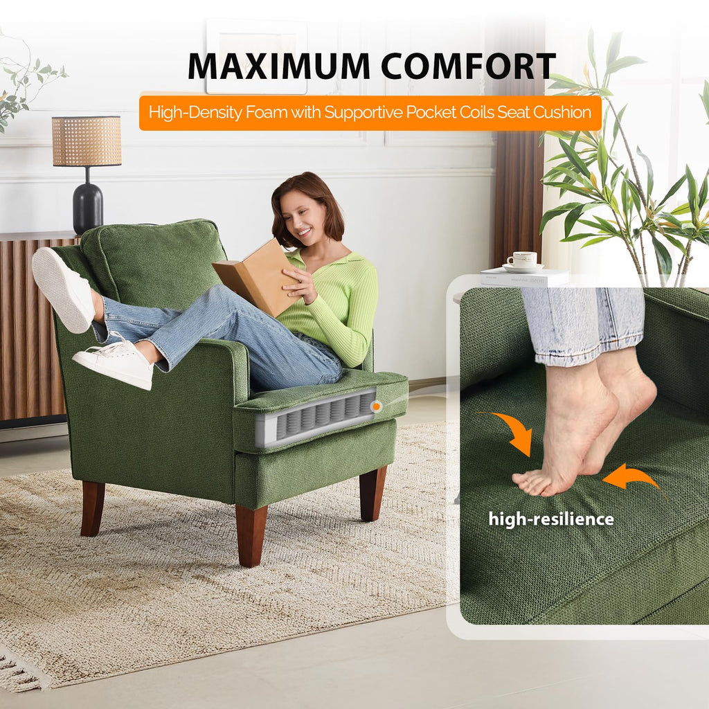 High Back Accent Chairs Set of 2 E359685
