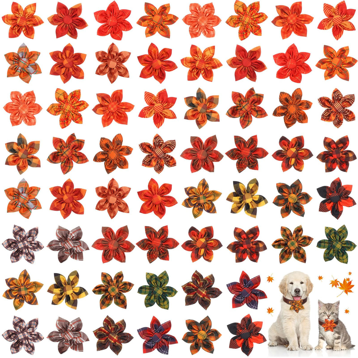 60 Pcs Fall Dog Collar Y28096