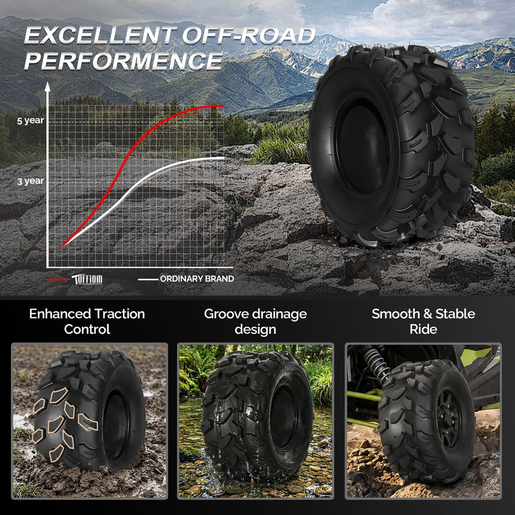 Set of 2 18x7-8 All-Terrain Mud Tires J216