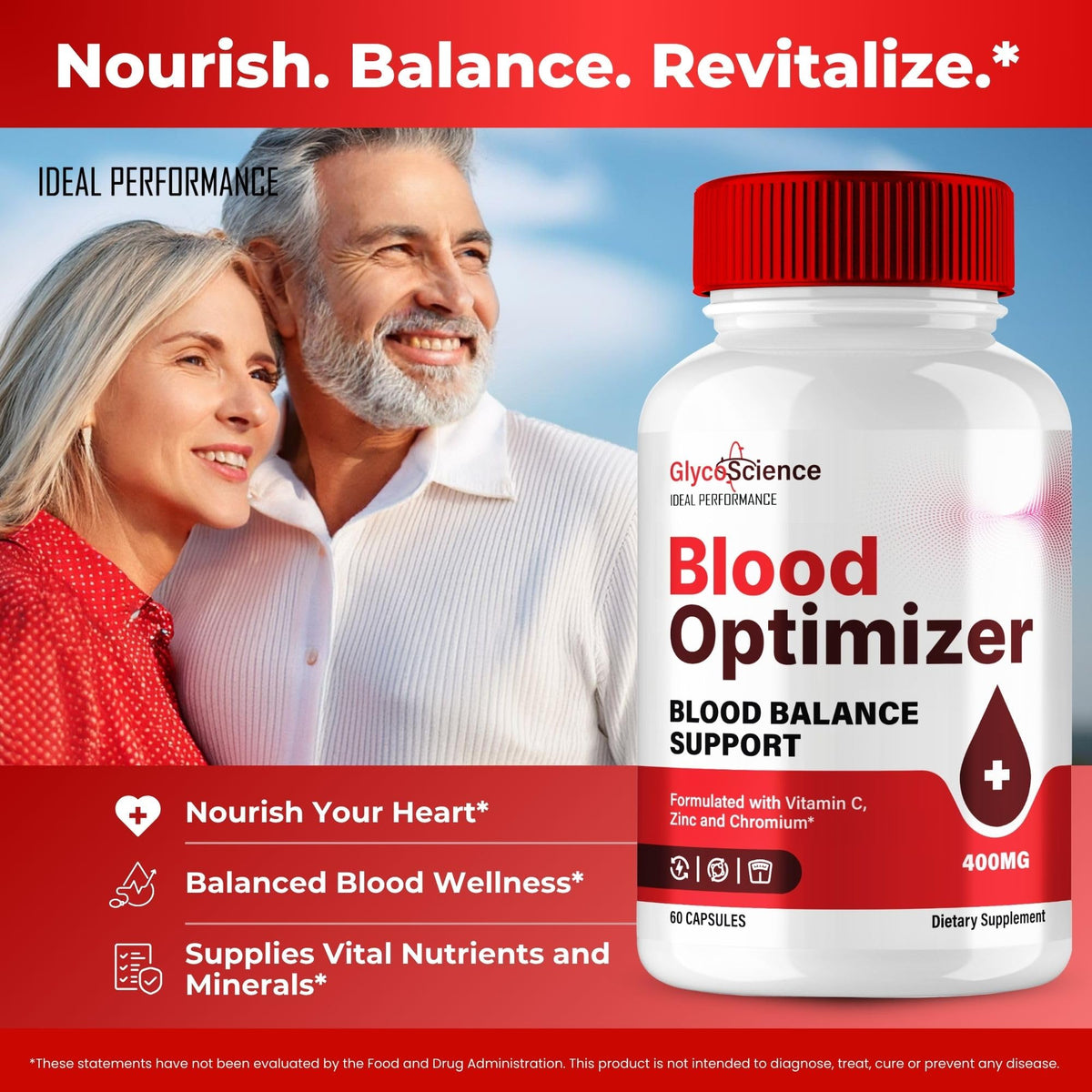 Blood Optimizer Capsules Supplement Pills 3 Pack I981336