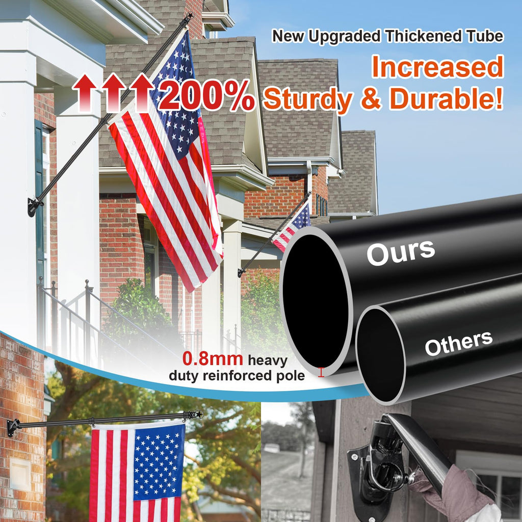 5ft Tangle-Free Stainless Steel Flag Pole Kit J19629