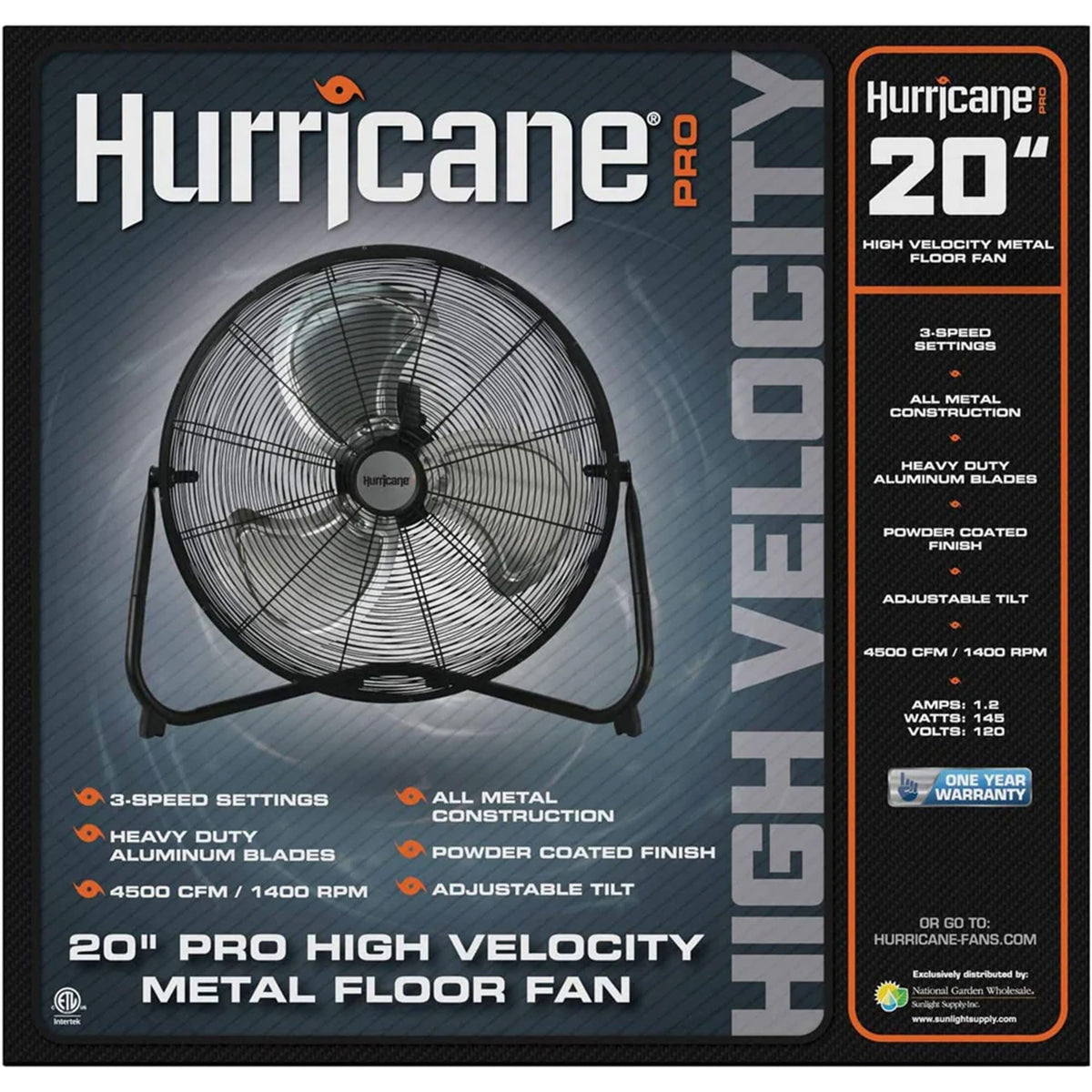 Black 20in 3 Speeds Floor Fan 2 Pack Q577