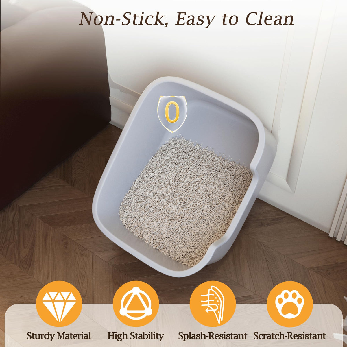 Large High Sides Cat Litter Box W8785