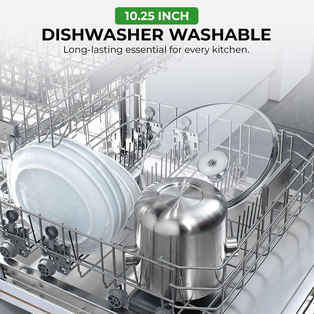 10.25 Inch Tempered Glass Lid with Stainless Steel Knob M634773