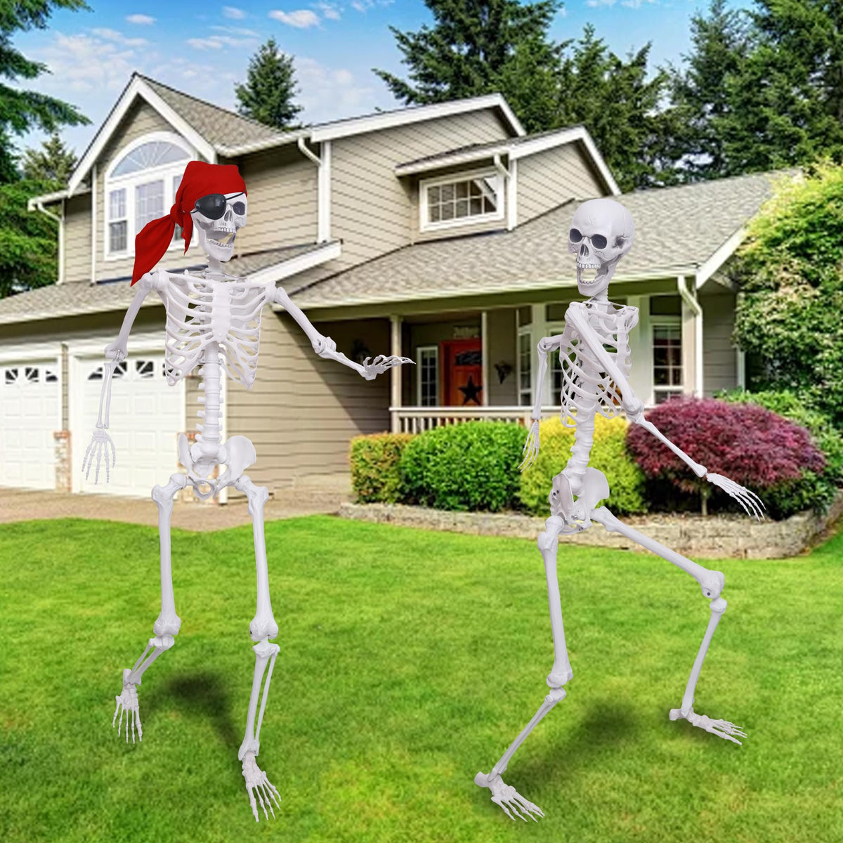 5.4Ft Posable Life Size Skeletons with Movable Joints T533613