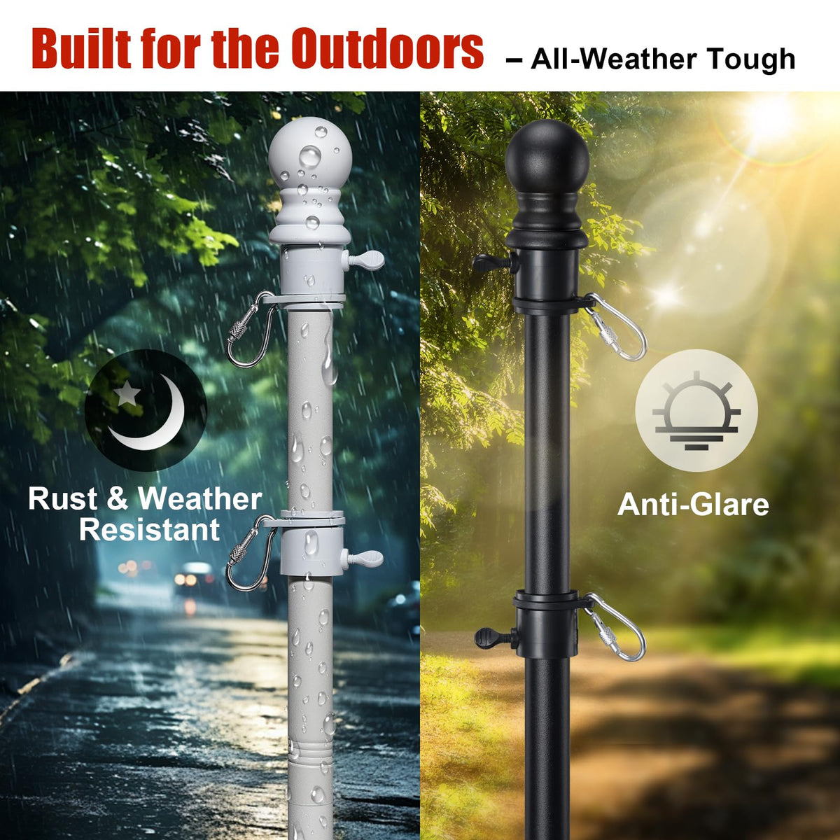 5ft Heavy Duty Stainless Steel Flag Pole Z884