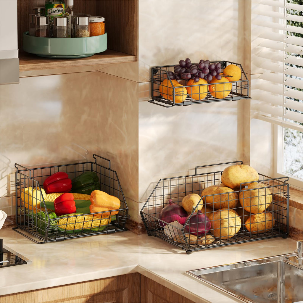 3-Tier Stackable Wire Fruit Basket H2141