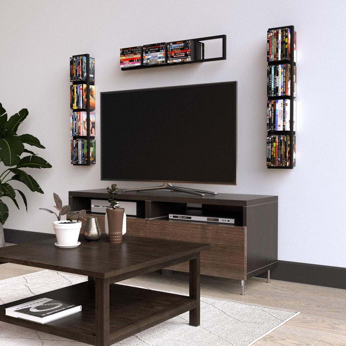Black 34 Inch Floating Shelves Set of 3 H986
