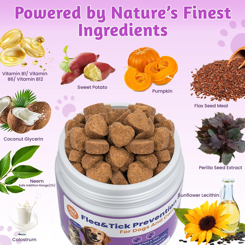 Dog Flea and Tick Treatment Soft Chews D4986