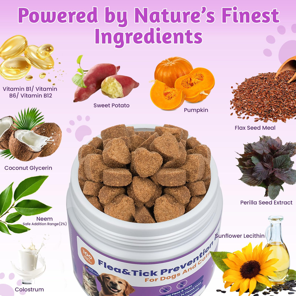 Dog Flea and Tick Treatment Soft Chews D4986