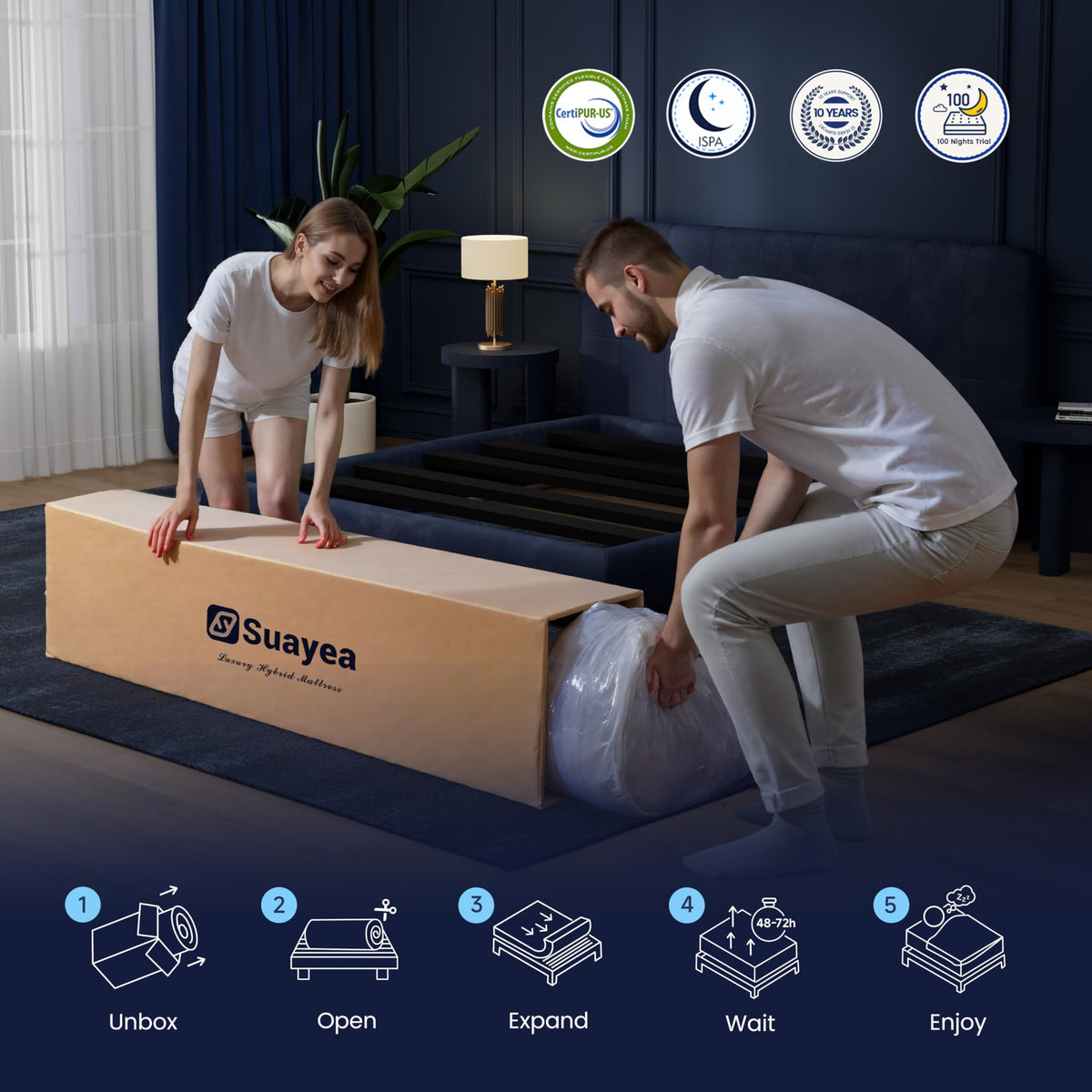 8 inch Hybrid Memory Foam Full Mattress L905
