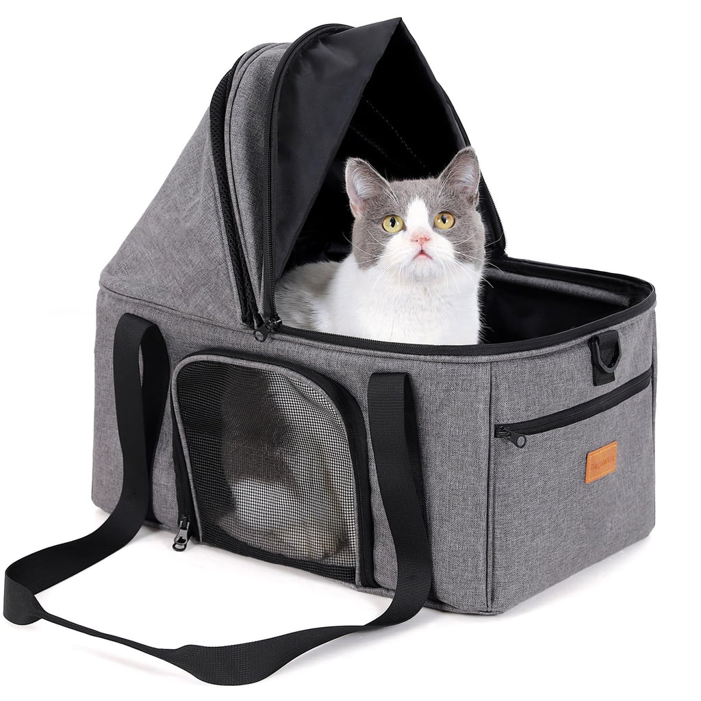 Top-Expandable Cat Carrier with Semi-Open Canopy Z5637
