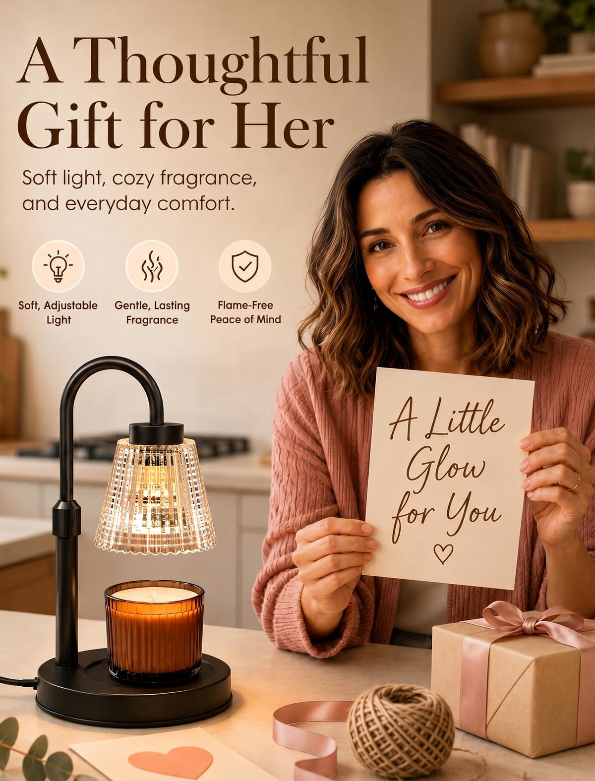 Candle Warmer Lamp with Timer and Dimmer P5578