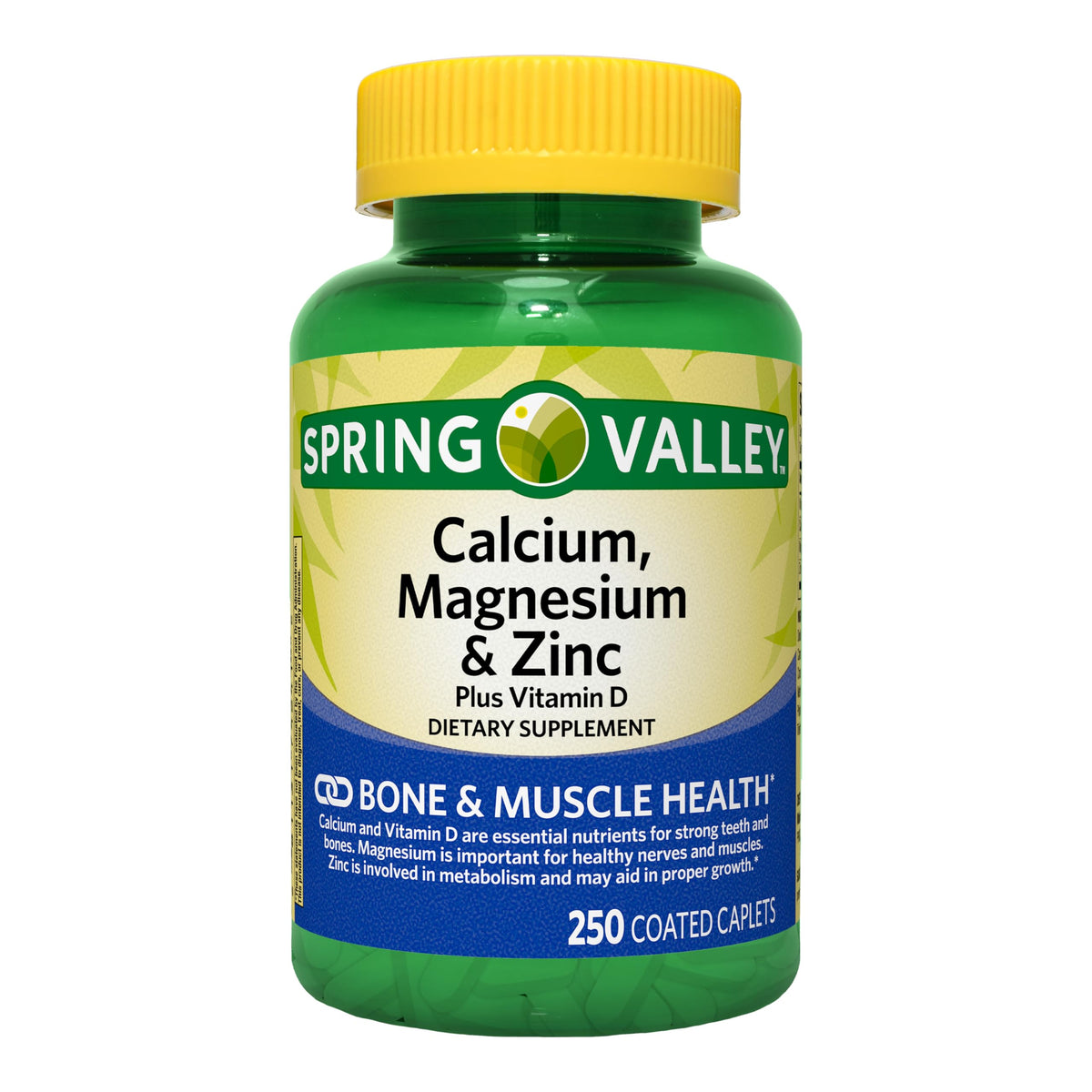 Calcium Magnesium Zinc Plus Vitamin D3 Caplets 250 Count M949