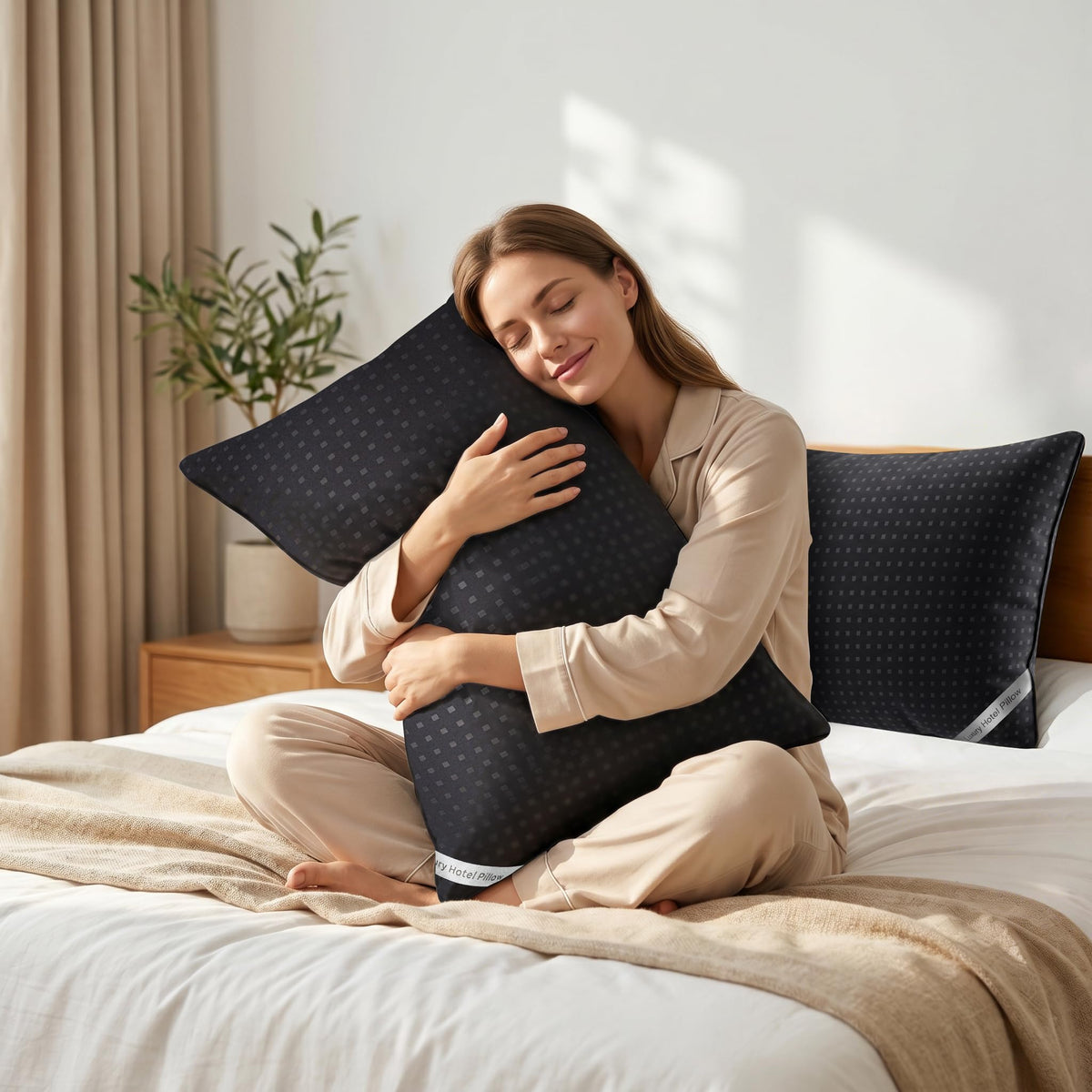 King Size Set of 2 Cooling Down Alternative Bed Pillows V195423