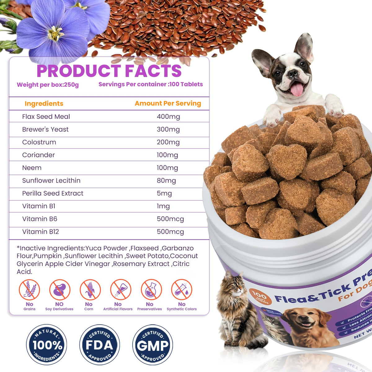 Dog Flea and Tick Treatment Soft Chews D4986