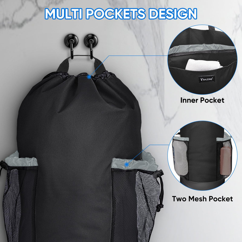 120L Oxford Laundry Bag Backpack with Shoulder Straps C274131