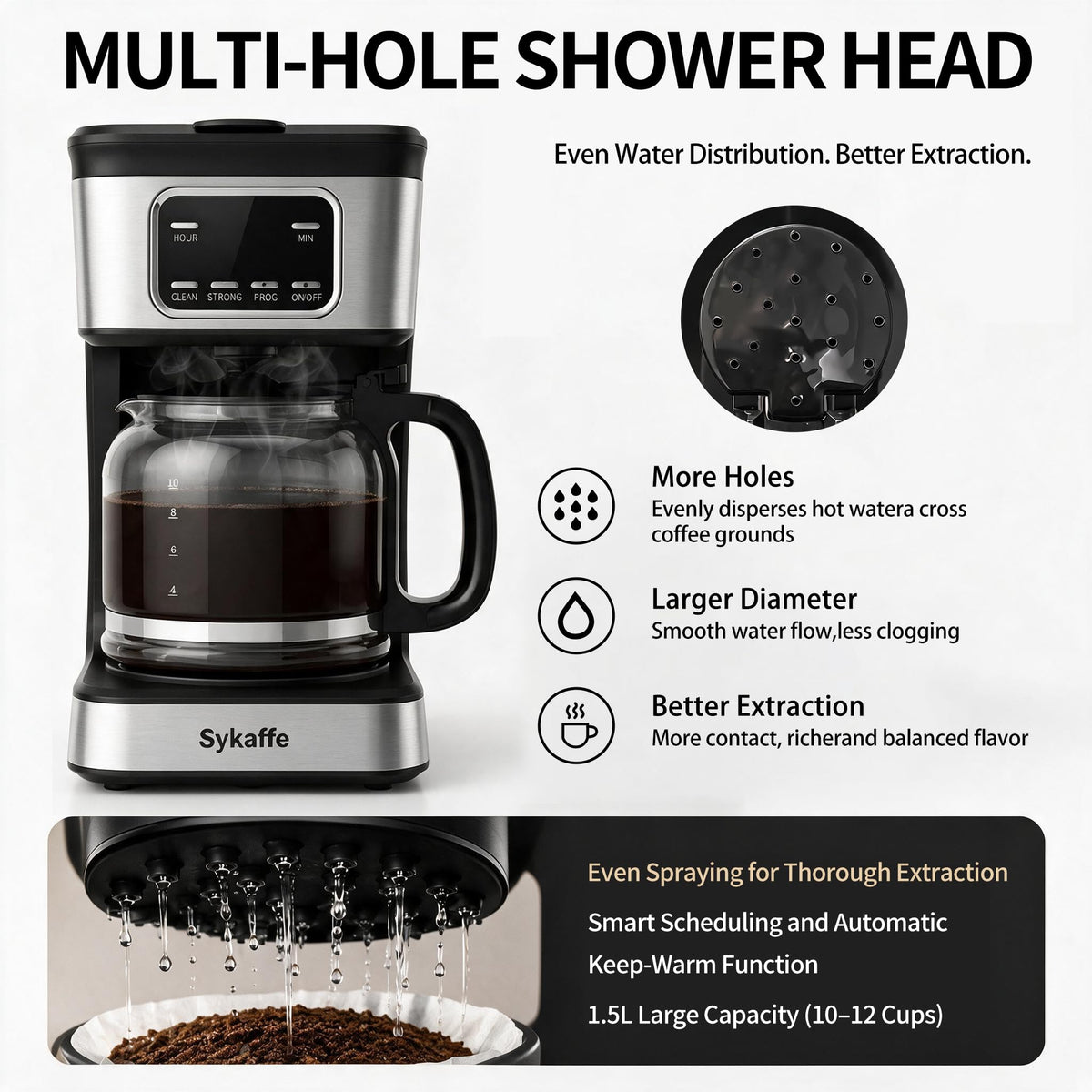 12 Cup Programmable Drip Coffee Maker E9135