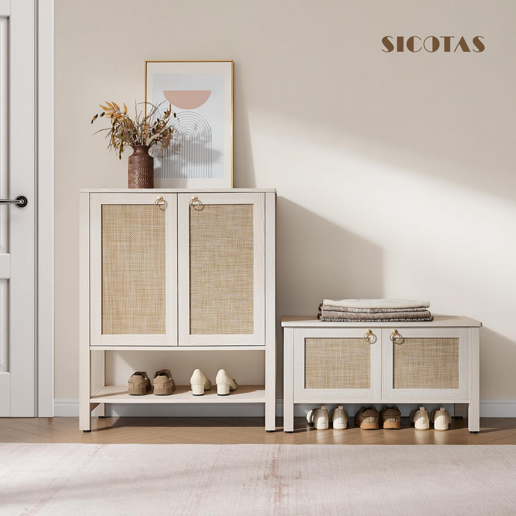 Rattan Storage Bench with 2 Safety Hinges R819781