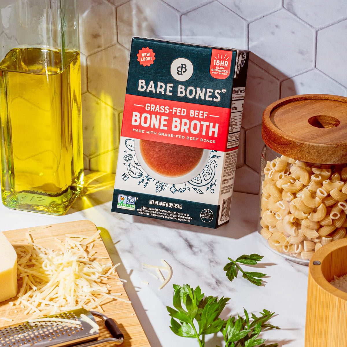 Grass-Fed Beef Bone Broth 16oz 8 Pack M34350