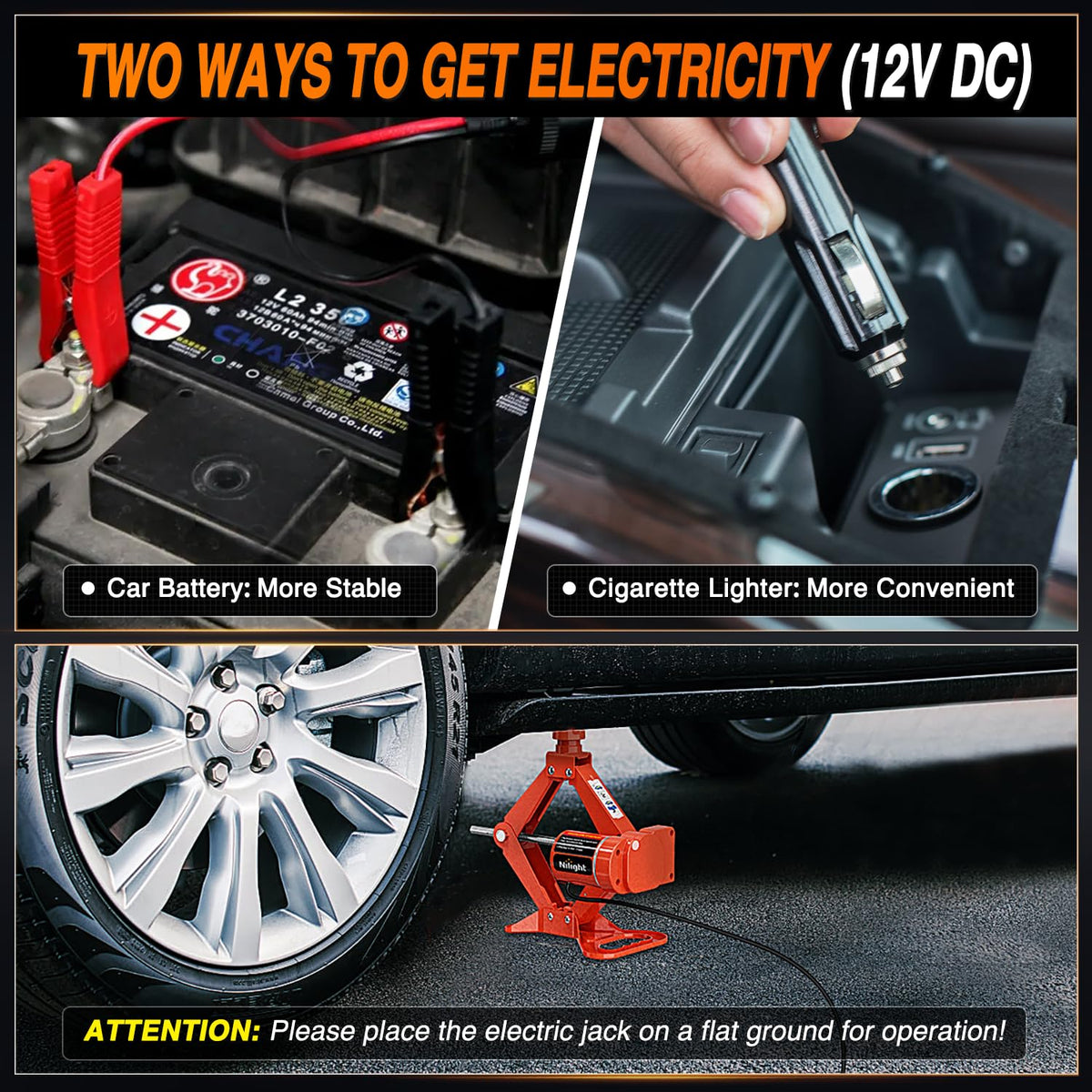3 Ton 12V Electric Car Jack C150