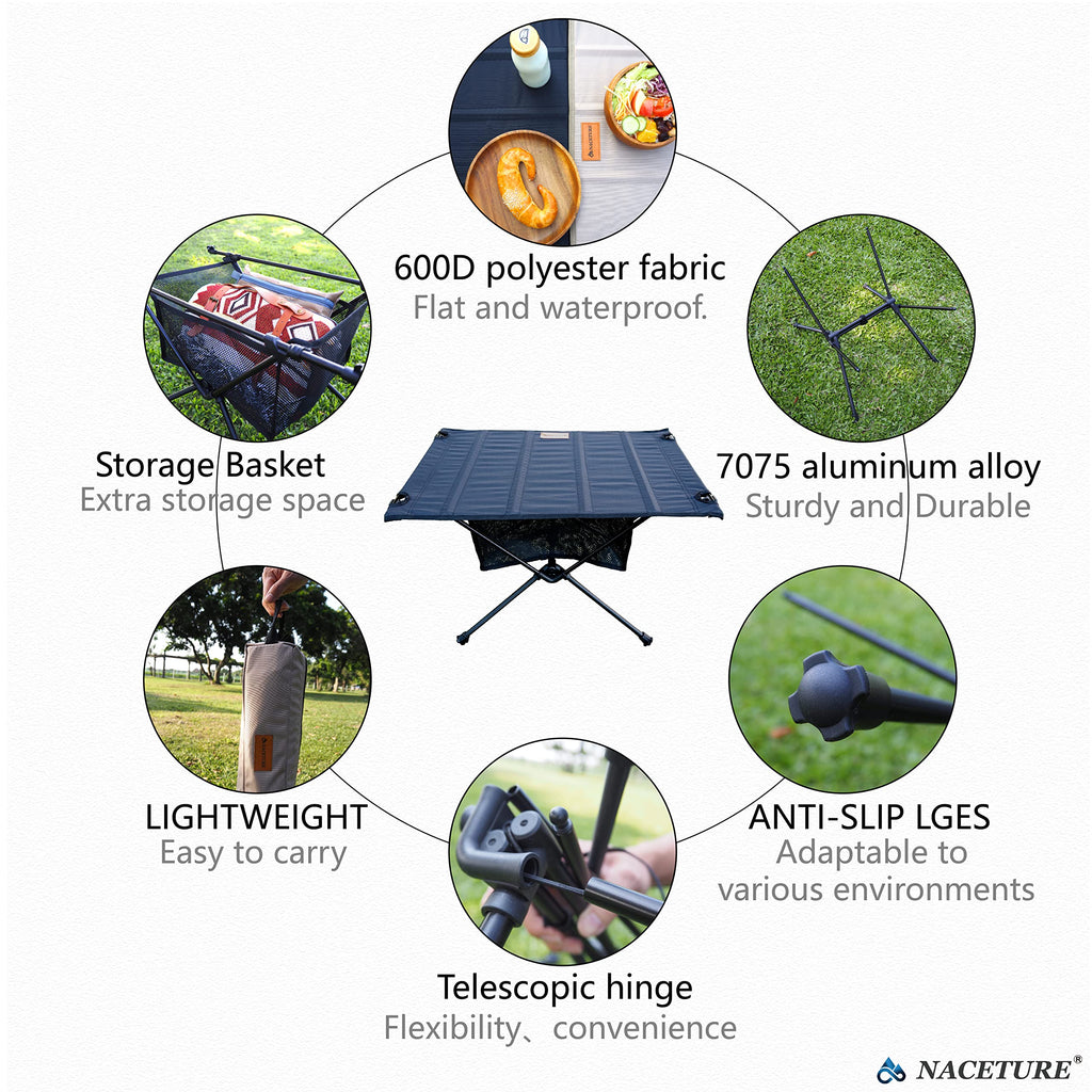 Ultralight Foldable Camping Table with Mesh T823102
