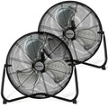 Black 20in 3 Speeds Floor Fan 2 Pack Q577