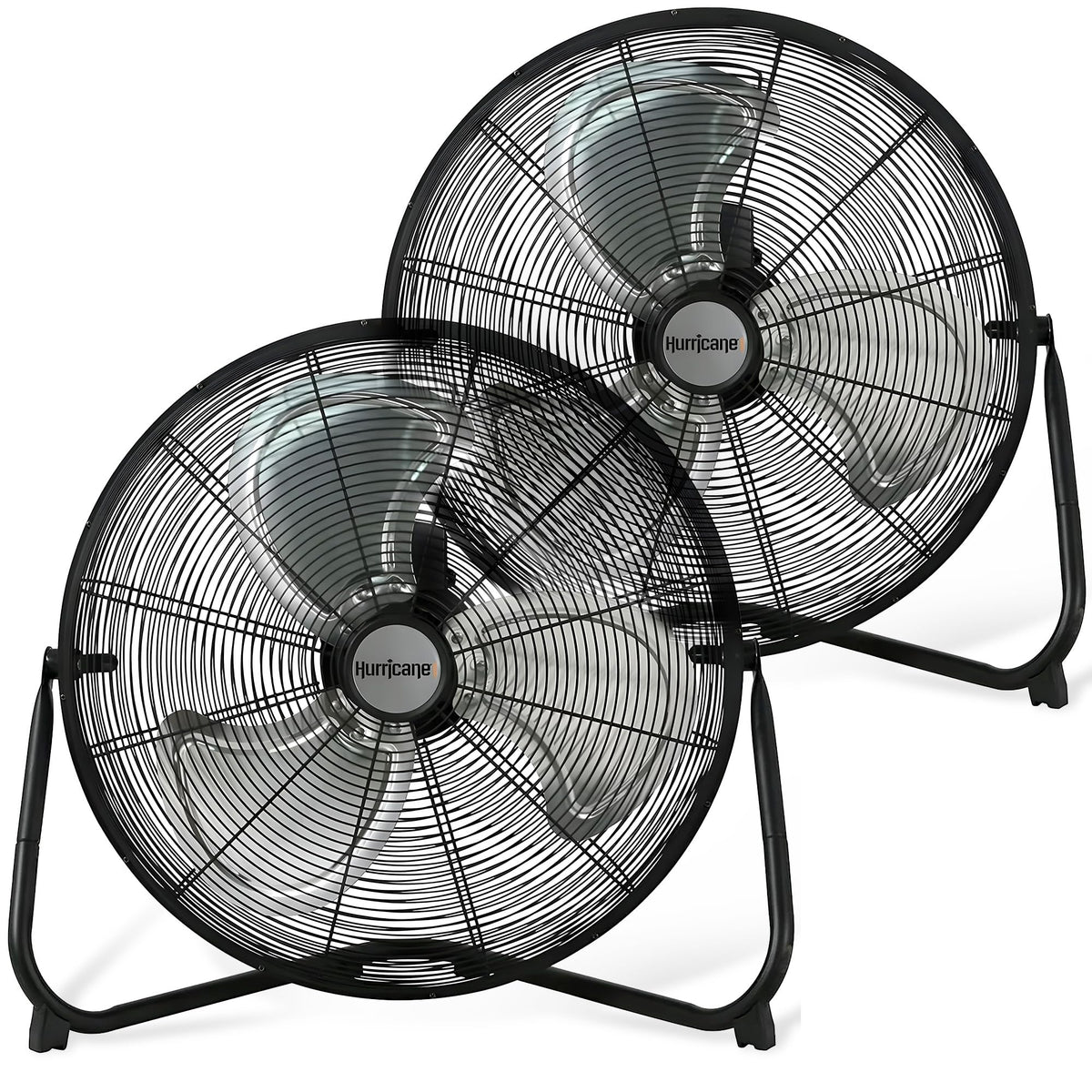Black 20in 3 Speeds Floor Fan 2 Pack Q577