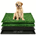 20x25 Inch Reusable Artificial Turf Dog Grass Pad with Tray B566