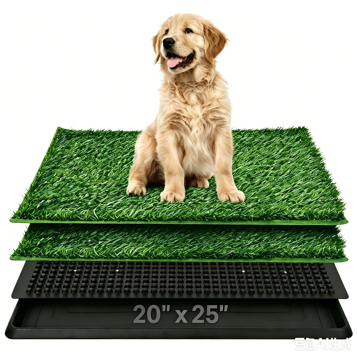 20x25 Inch Reusable Artificial Turf Dog Grass Pad with Tray B566