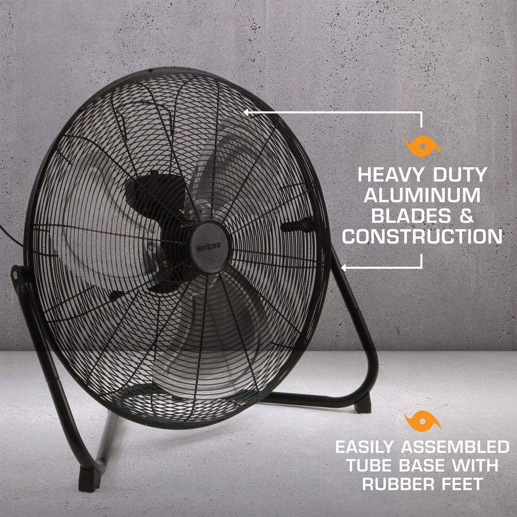 Black 20in 3 Speeds Floor Fan 2 Pack Q577