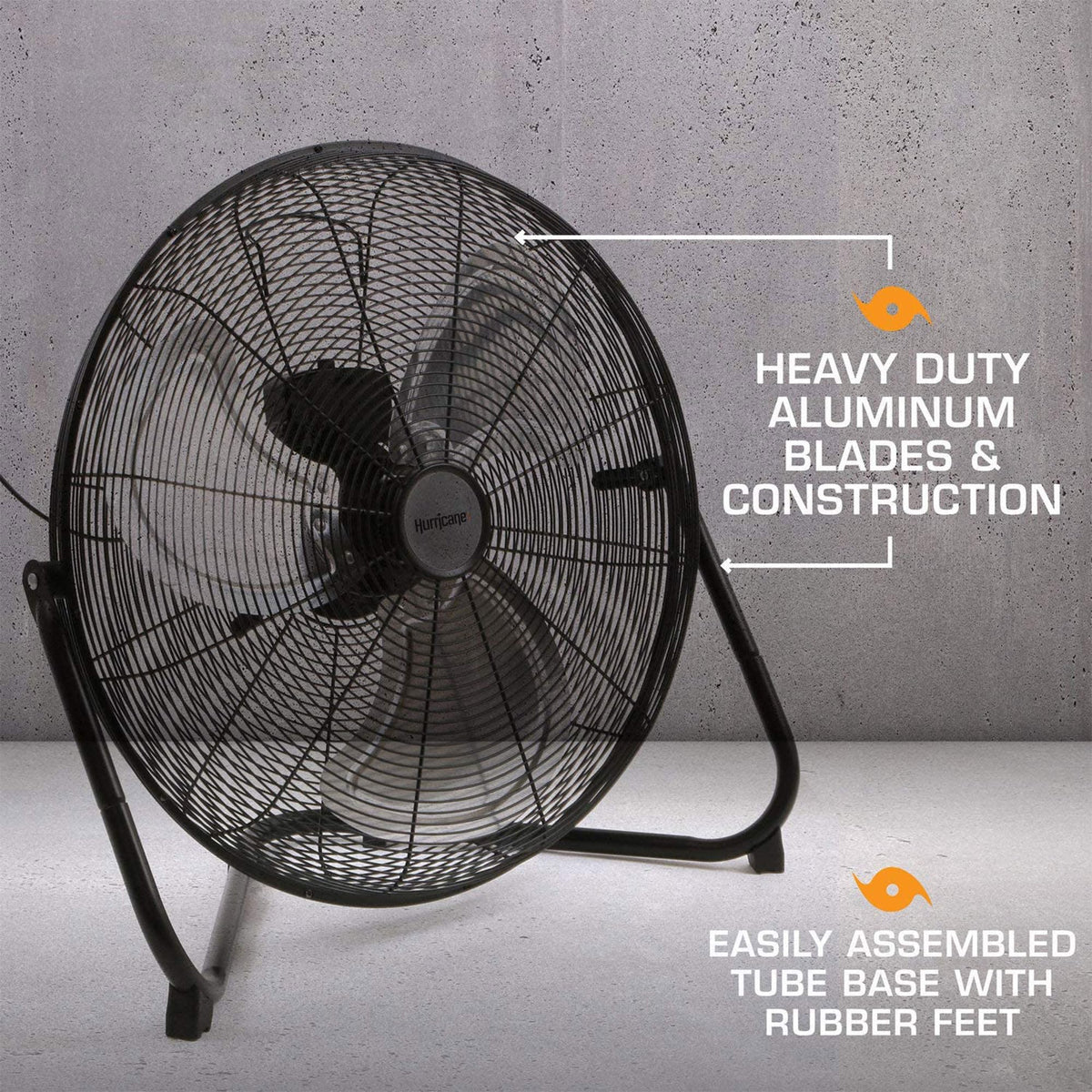 Black 20in 3 Speeds Floor Fan 2 Pack Q577
